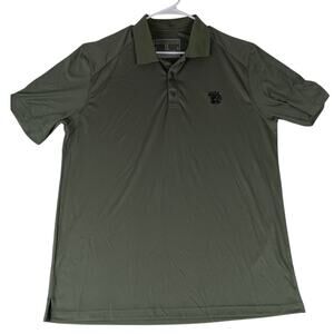 Savage Tacticians Polo Shirt Men's XL Green Skull Logo Embroidered Performance